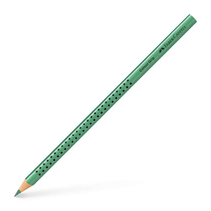 Faber-Castell - Colour Grip colour pencil, Green metallic