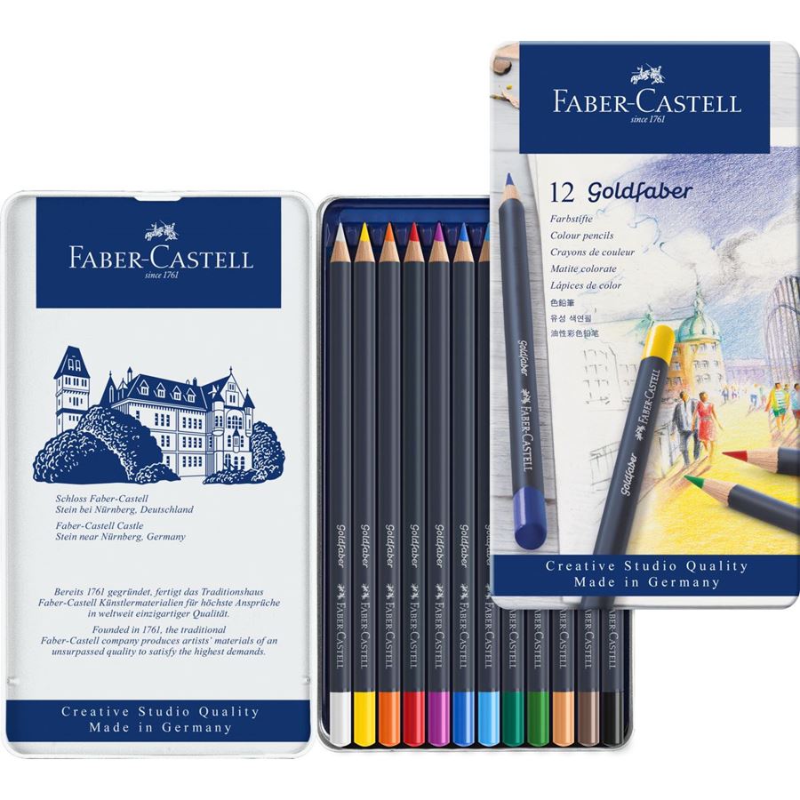 Faber-Castell - Lápis de Cor Goldfaber Permanente 12 Cores