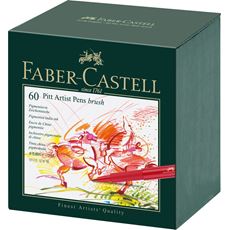 Faber-Castell - Gift Box Canetas Artísticas Pitt 60 Cores Ponta Pincel (B)