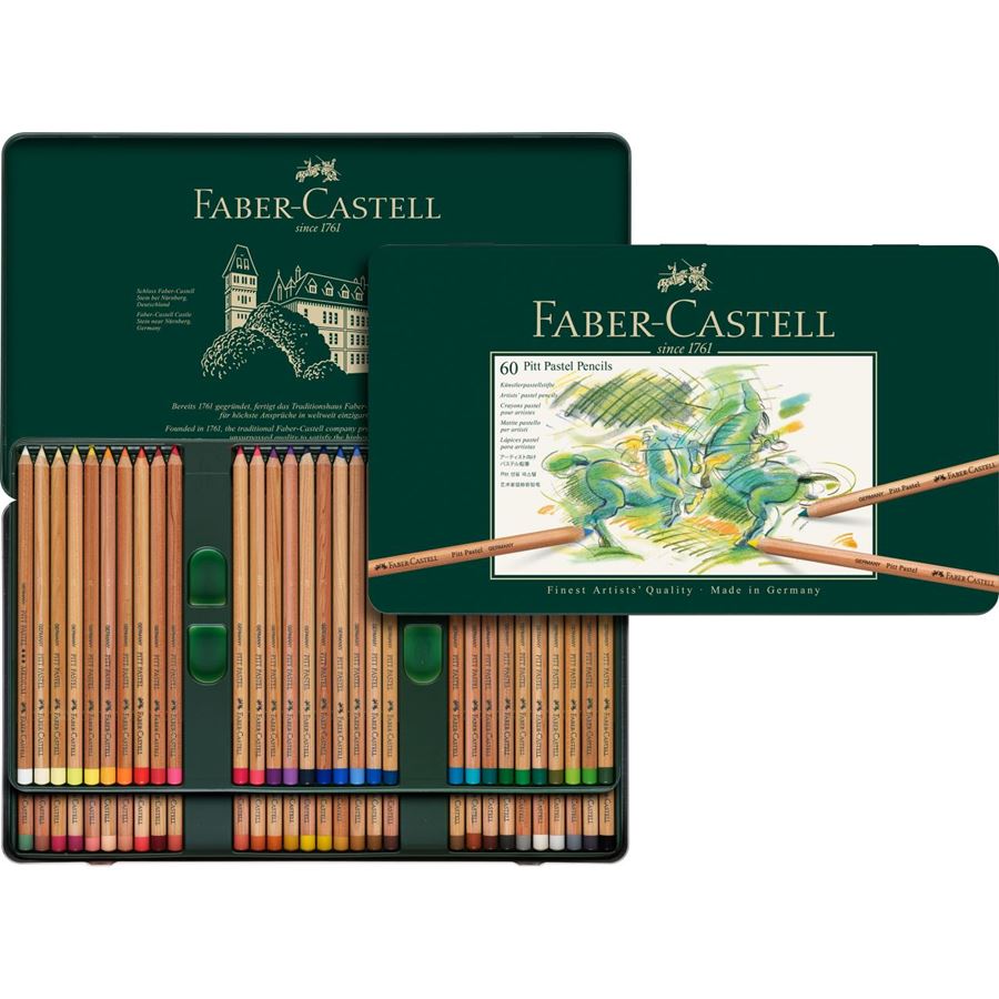 Faber-Castell - Estojo com 60 Cores de Lápis Pastel Pitt