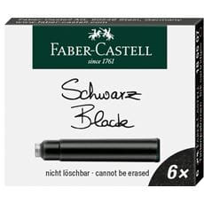 Faber-Castell - Ink cartridges, standard, 6x black